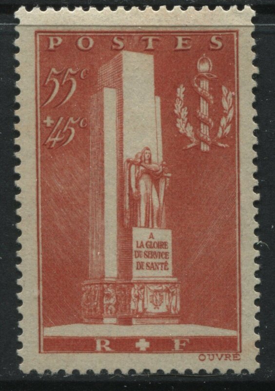 France 1938 Monument 55 + 45 centimes mint o.g.