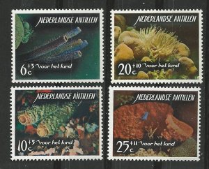 Netherlands Antilles # B68-71  Sea Corals   (4)  Mint NH