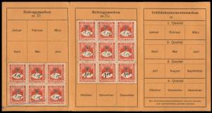 Germany 1935 Jewish WWI Front Veterans Membership with Stamps Revenues 74758