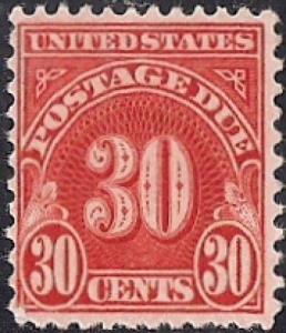 J75 30 cent Carmine mint OG NH VF