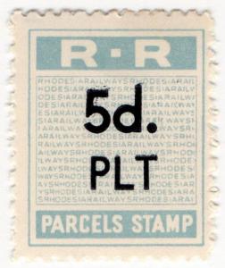 (I.B) Rhodesia Railways : Parcels Stamp 5d