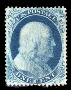 MOMEN: US STAMPS #22 USED BLUE CANCEL PSE GRADED CERT VF/XF-85 LOT #89327