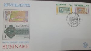 P) 1983 SURINAME, BANKNOTES, SURINAME MONEY, FDC XF