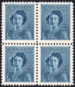 Canada SC#276 4¢ Princess Elizabeth's Marriage Block of Four (1948) MNH