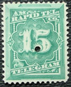 US #1T5, Used Punched Single, Telegraph, SCV $.25 L3