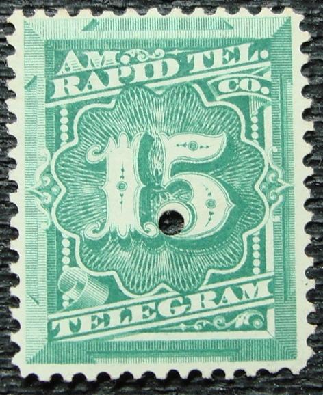 US #1T5, Used Punched Single, Telegraph, SCV $.25 L3