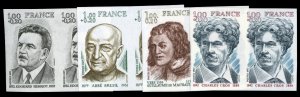 France, 1950-Present #B499-502 (YT 1953-1956) Cat€122, 1977 Famous People, ...