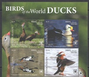 2020 Cook Islands Ducks Water Birds Of The World Fauna ** O0681
