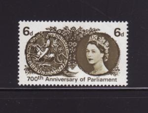 Great Britain 422p MNH Parliament Anniversary