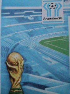 ​CENTRAL AFRICAN-1978 ARGENTINA'78-WORLD CUP SOCCER-CTO- S/S VF-LAST ONE
