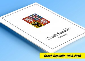 COLOR PRINTED CZECH REPUBLIC 1993-2010 STAMP ALBUM PAGES (90 illustrated pages)