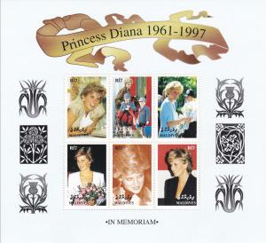 Maldive Isl. # 2295-2297, Princess Diana, Mint NH