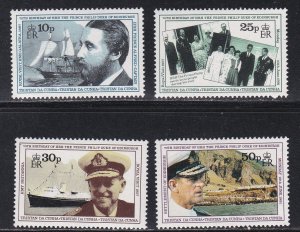 Tristan Da Cunha # 496-499, Prince Philip 70th Birthday, NH, 1/2 Cat