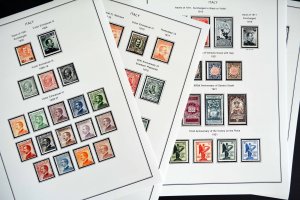 COLOR PRINTED ITALY [KINGDOM] 1862-1944 STAMP ALBUM PAGES (32 illustrated pages)