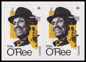 Canada 3402 Willie O'Ree P pair B MNH 2023