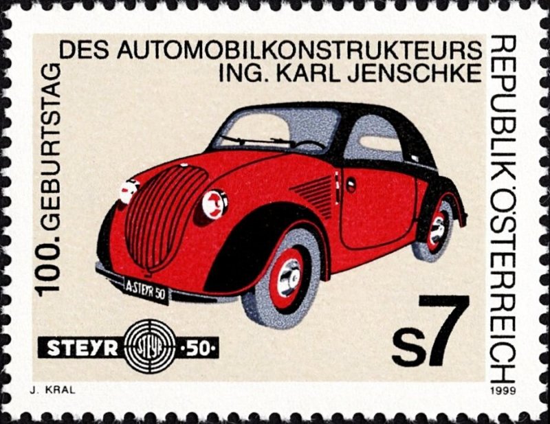 Austria 1999 MNH Stamps Scott 1785 Old Cars