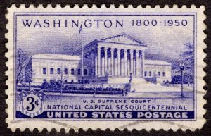 1950, US 3c, National Capital, Used, Sc 991