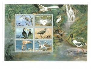 Tanzania 1999 Birds- Sheet of 6 Stamps - MNH