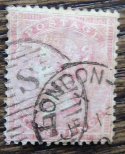 Great Britain 1862 - 1864 4d Pale Red SG82 Plate 4 Used