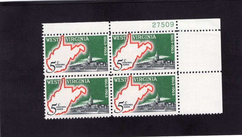 1232 West Virginia, MNH UR-PB/4, #27509