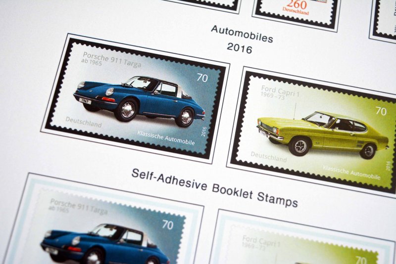 GERMANY- Classic Cars 2016-- Porsche 911- Ford Capri (2) - County Stamp  Center