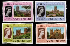 St. Vincent - #528 -531 25th Anniv of QEII Coronation set/4 - MNH