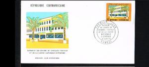 1972 - Central Africa FDC/Cover - Architecture - Buildings - National Giroban...