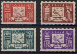 [Hip2945] Monaco 1946 : Planes Good set very fine MH stamps