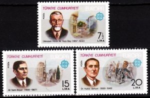 TURKEY 1980 EUROPA: Famous People. Writers Doctor. Complete set, MNH