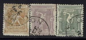 Greece SC# 117, 119 and 120, Used, Hinge Remnant - Lot 050217