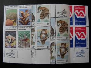 Mixed Lot 15 cent Zip Code Blocks MNH - Face $2.40