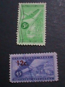 ​CUBA-AIRMIAL- VERY OLD CUBA AIR PLANES STAMPS USED- VF WE SHIP TO WORLD WIDE