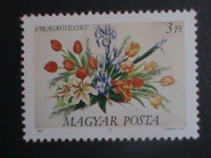 ​HUNGARY STAMP:1989 SC# 3173-7 LOVELY FLOWER ARRANGEMENTS MNH SET. VERY FINE