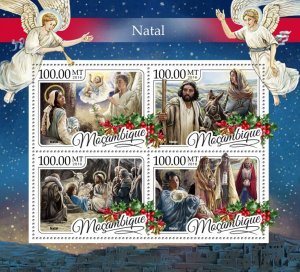 MOZAMBIQUE - 2016 - Christmas - Perf 4v Sheet - Mint Never Hinged