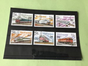 Vietnam train railway  stamps  Ref 53303