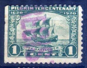 United States USA 1920 Pilgrims Ships Sc. 548 Used