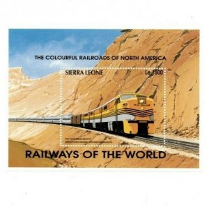 Sierra Leone 1995 - Railways of the World, Trains - Souvenir Sheet - 1853N - MNH