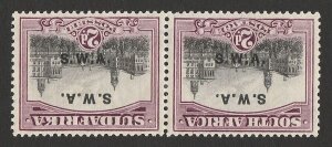 SOUTH WEST AFRICA 1927 Pictorial 2d pair, error DOUBLE INVERTED 1 sheet printed.