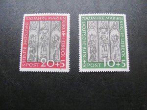 GERMANY 1951 MNH   SC  B316-17 FRESCOES SET $160 (100)