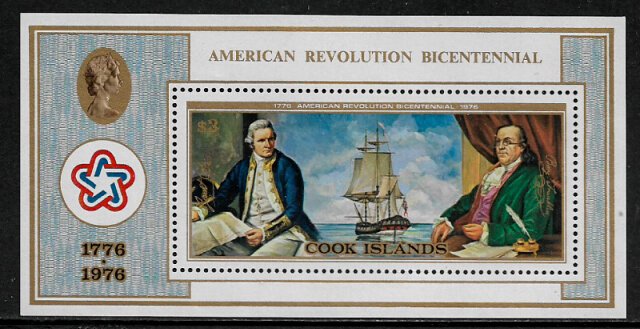 Cook Is #447 MNH S/Sheet - American Bicentennial