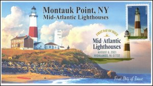 21-241, 2021, Mid-Atlantic Lighthouses, First Day Cover, Digital Color Postmark,