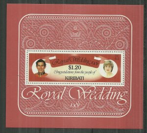 1981 Kiribati 379 Royal Wedding souvenir sheet