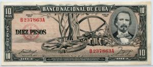 1956  Banknote 10 Pesos Pick # 88a