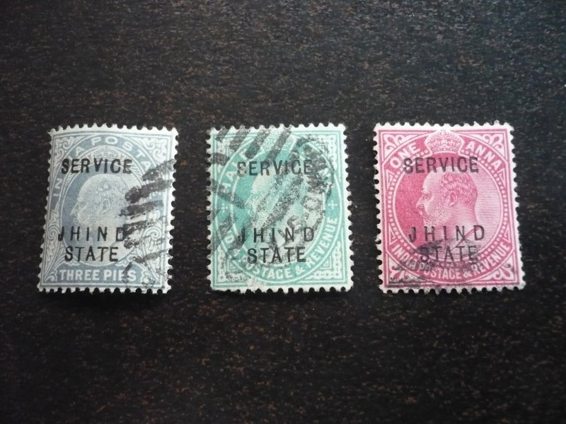 Stamps - Hind State - Scott# O16-O18 - Used Partial Set of 3 Stamps