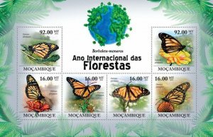 Mozambique 2011 MNH - Monarch Butterflies. Michel: 4270-4275,  Scott: 2188