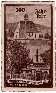 1951 Germany Poster Stamp 300th Anniversary Celebration Drive Oberneuschoenberg