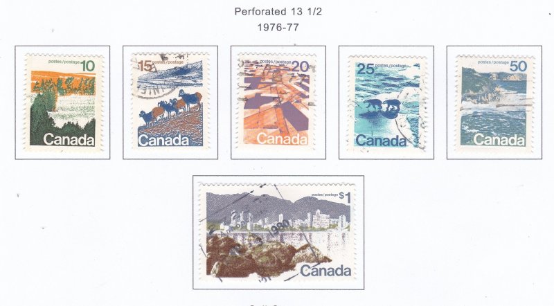 Canada # 586-601 & 594a-599a, Pictorial Definitives, Used, 1/2 Cat