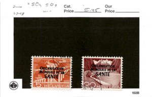 Switzerland, Postage Stamp, #5O6, 5O9 Used, 1948 World Health Org. (AB)