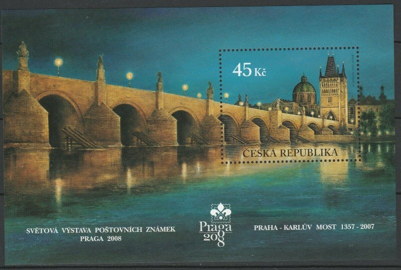 Czech Republic 2008 Architecture Bridges MNH Block