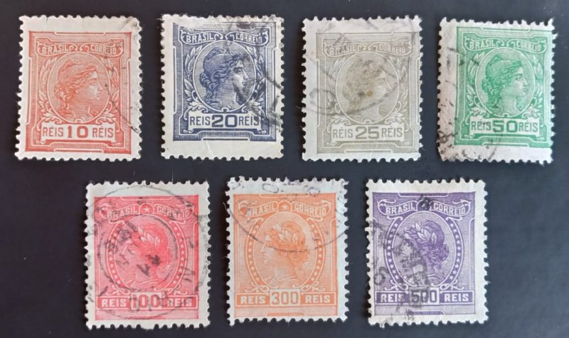 Brazil stamps 1918 1920 unrevised Liberty Head Typo used, good condition as seen